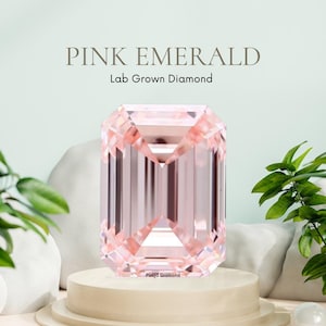 1 To 8 Ct Emerald Pink Colour IGI Certified Lab Grown Diamond Earrings, Rings & Gifts for Her