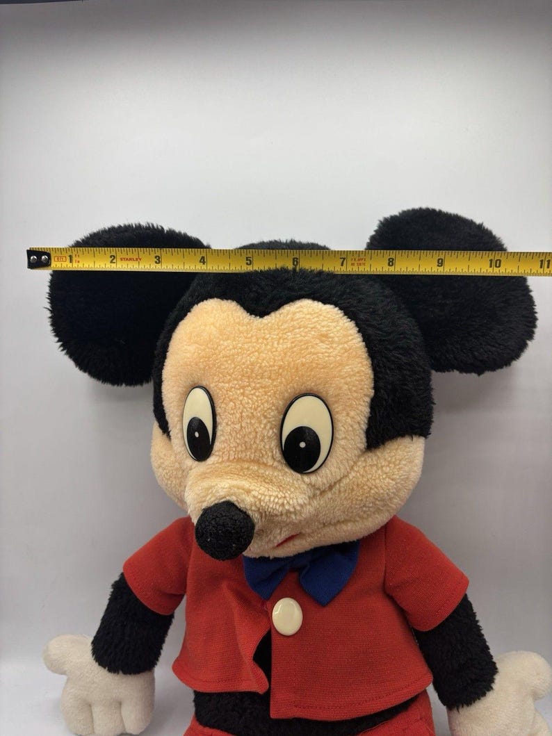 Vintage Mickey Mouse Plush Japan Sun Star Disney 80s Stuffed Toy Rare bild 8