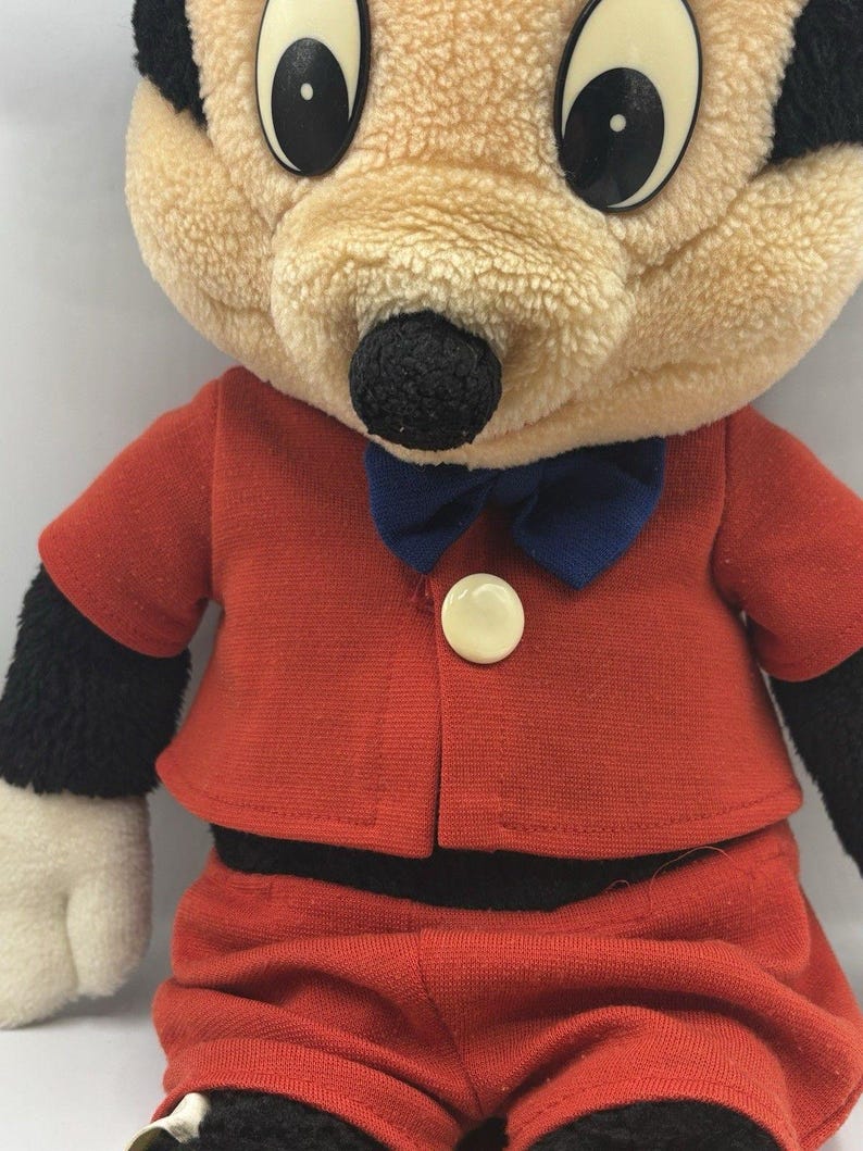Vintage Mickey Mouse Plush Japan Sun Star Disney 80s Stuffed Toy Rare bild 3