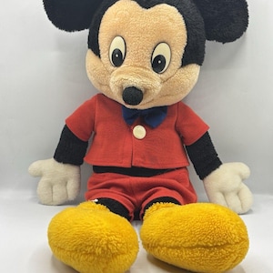 Vintage Mickey Mouse Plush Japan Sun Star Disney 80s Stuffed Toy Rare bild 1