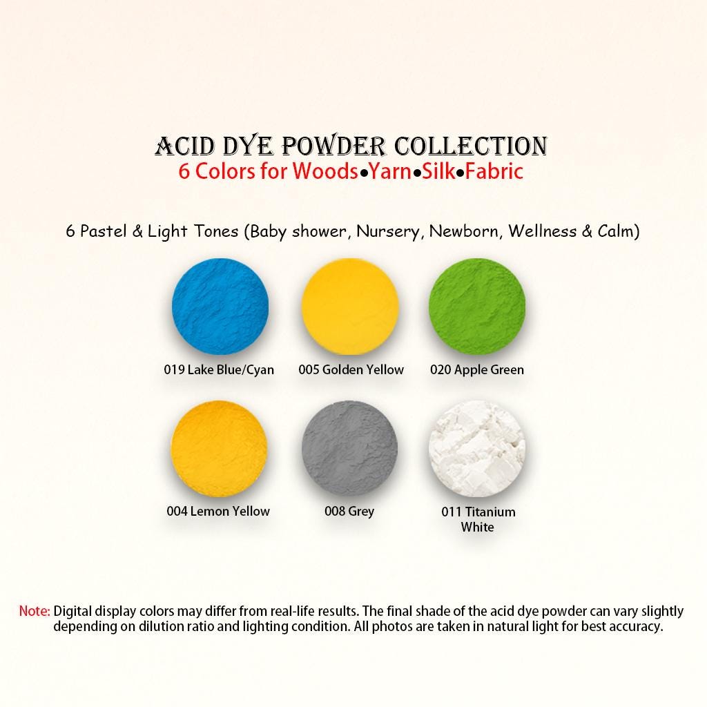 Deep Dark Tones 6 Color Acid Dye Powder Set – Gothic Night-galaxy ...