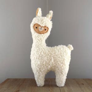 Llama alpaca stuffed animal, Alpaca llama stuffed toy, llama alpaca in cream with tan face, cute llama toy, kawaii alpaca, baby shower gift