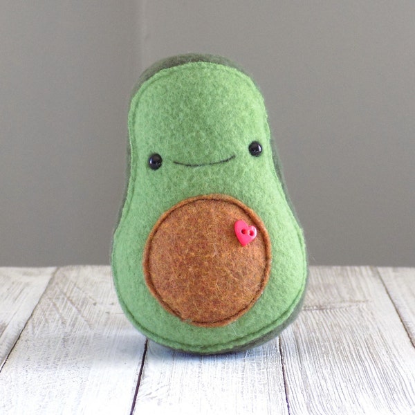 Tiny avocado stuffed toy, kawaii tiny avocado plush toy, super cute mini food plushie, gift for avocado person