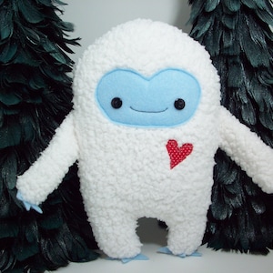 Yeti plush toy, abominable snowman monster stuffed toy, plush kawaii yeti doll, monster stuffed animal image 1