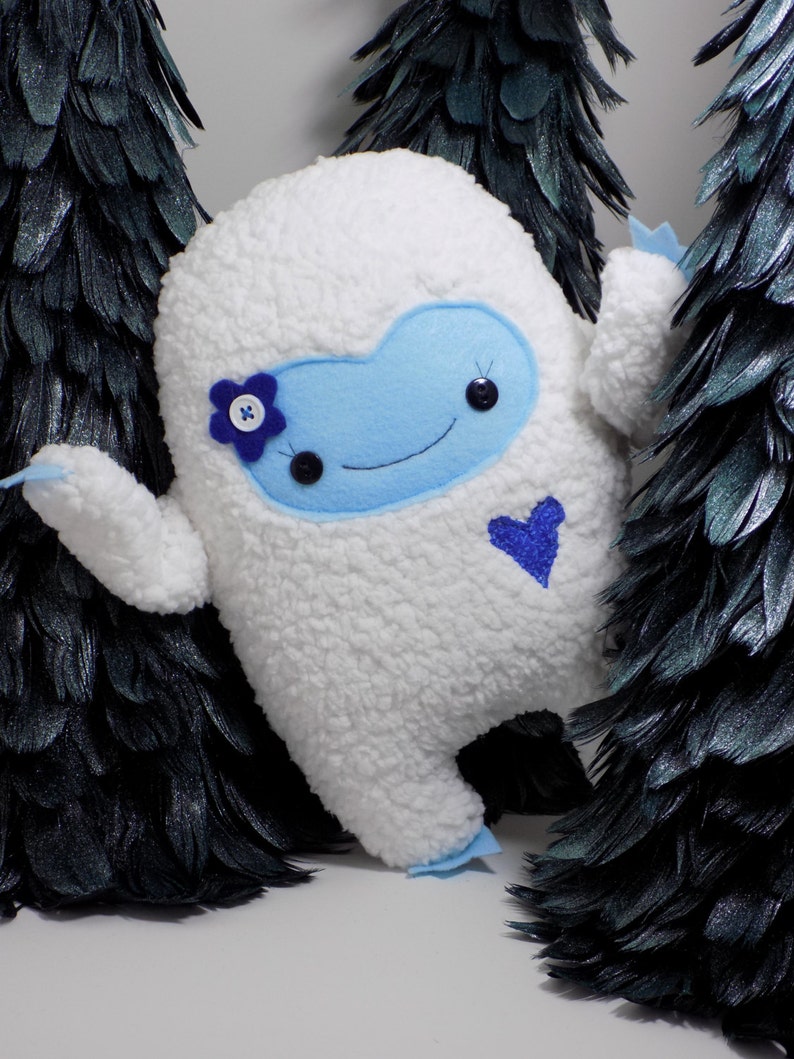 Yeti Girl Plush Toy in Blue Girl Abominable Snowman Stuffed | Etsy