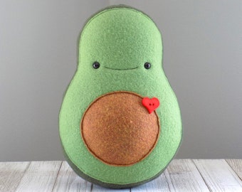 Avocado stuffed toy, cute avocado plush, kawaii avocado plush toy, super cute avocado pillow, gift for avocado person