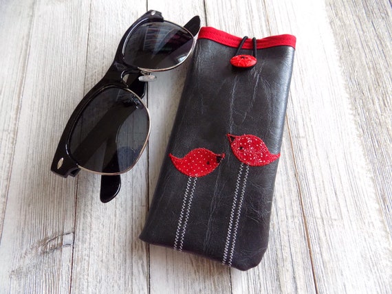 Black sunglasses case sales