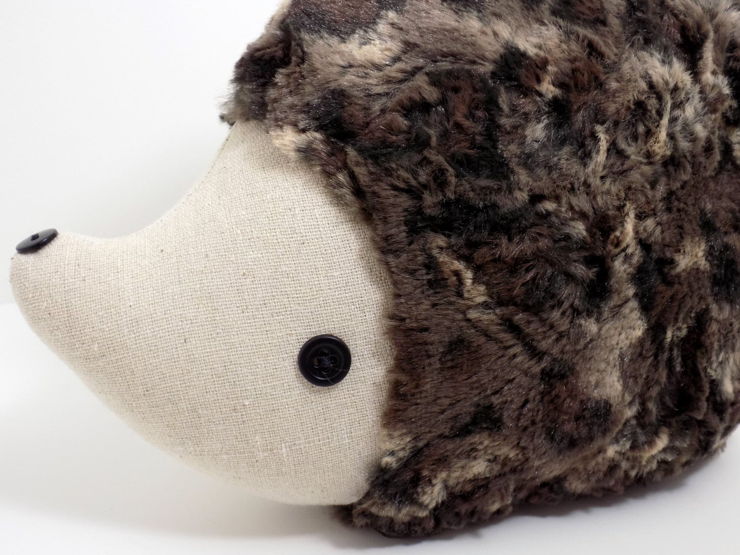 Hedgehog Pillow Plush in Dark Multi Tones Hedgehog Stuffed Etsy