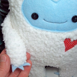 Yeti plush toy, abominable snowman monster stuffed toy, plush kawaii yeti doll, monster stuffed animal image 4