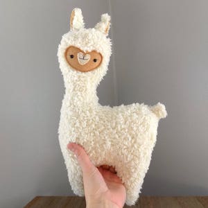 Llama alpaca stuffed animal, Alpaca llama stuffed toy, llama alpaca in cream with tan face, cute llama toy, kawaii alpaca, baby shower gift image 8