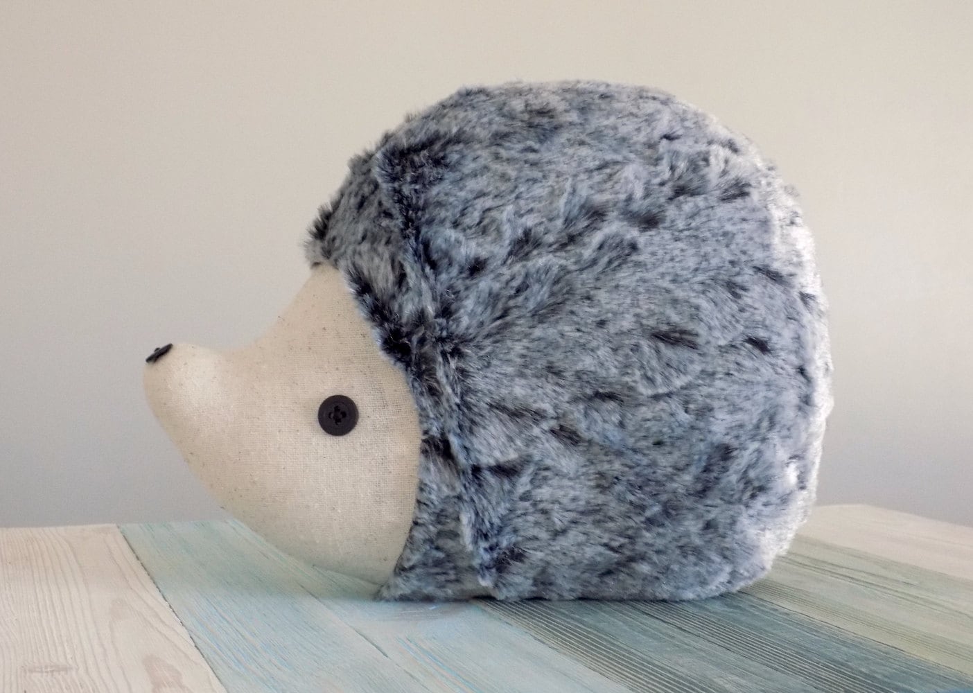 Hedgehog Pillow Plush in Charcoal Grey Hedgehog Stuffed Toy Etsy