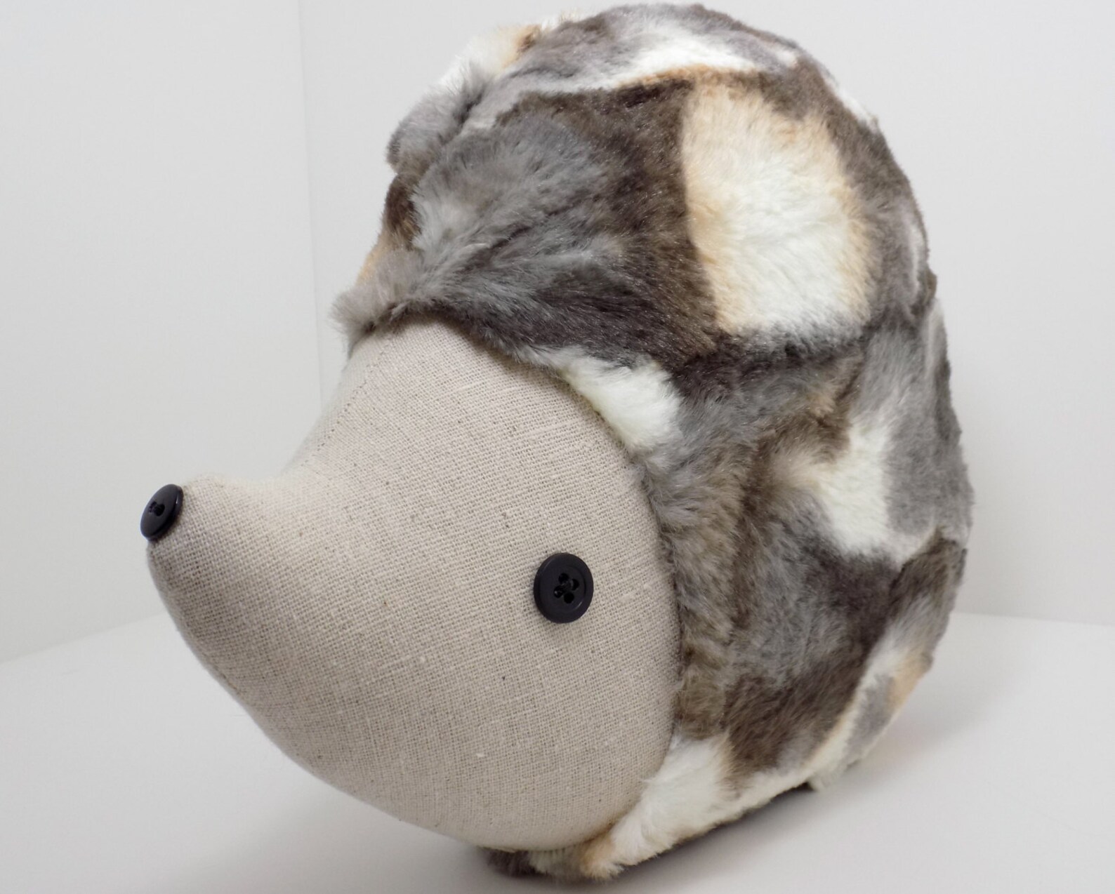 Hedgehog Pillow Plush Toy in Light Multi Tone Hedgehog Etsy