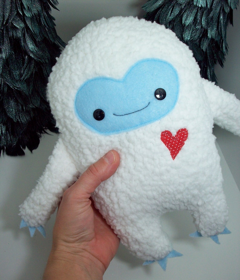 Yeti plush toy, abominable snowman monster stuffed toy, plush kawaii yeti doll, monster stuffed animal image 5