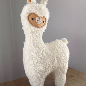 Llama alpaca stuffed animal, Alpaca llama stuffed toy, llama alpaca in cream with tan face, cute llama toy, kawaii alpaca, baby shower gift image 4