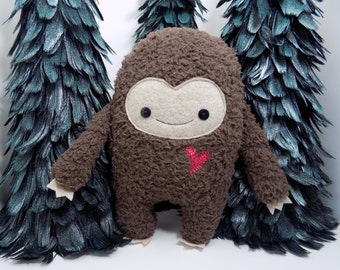 Big Foot stuffed toy, big foot plushie,  kawaii big foot plush doll, monster stuffed animal, monster, sasquatch toy