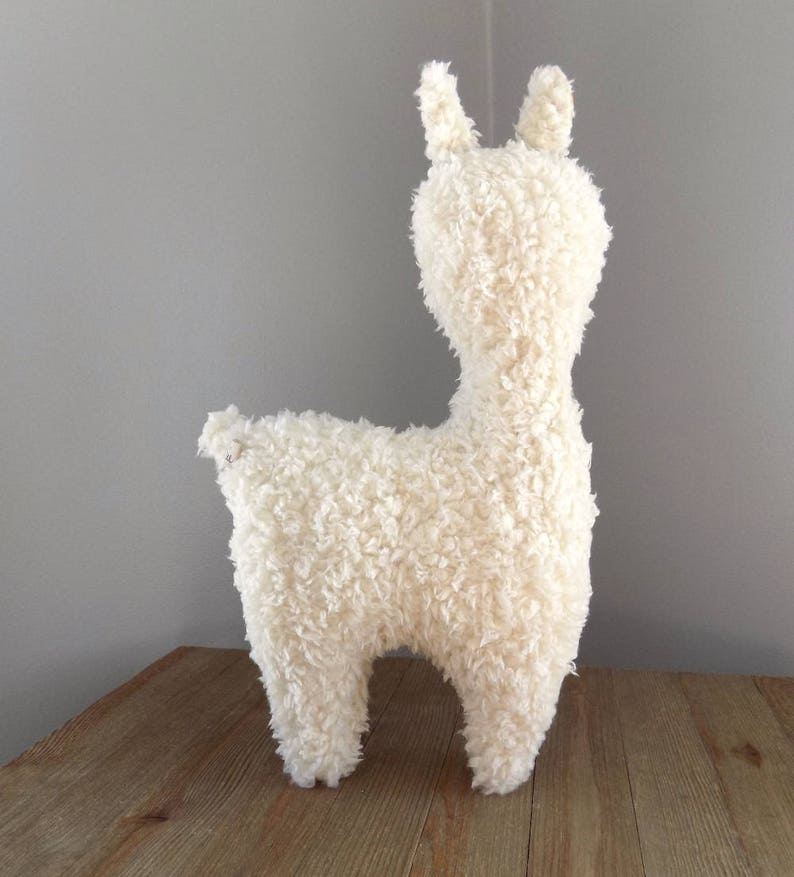 Llama alpaca stuffed animal, Alpaca llama stuffed toy, llama alpaca in cream with tan face, cute llama toy, kawaii alpaca, baby shower gift image 7