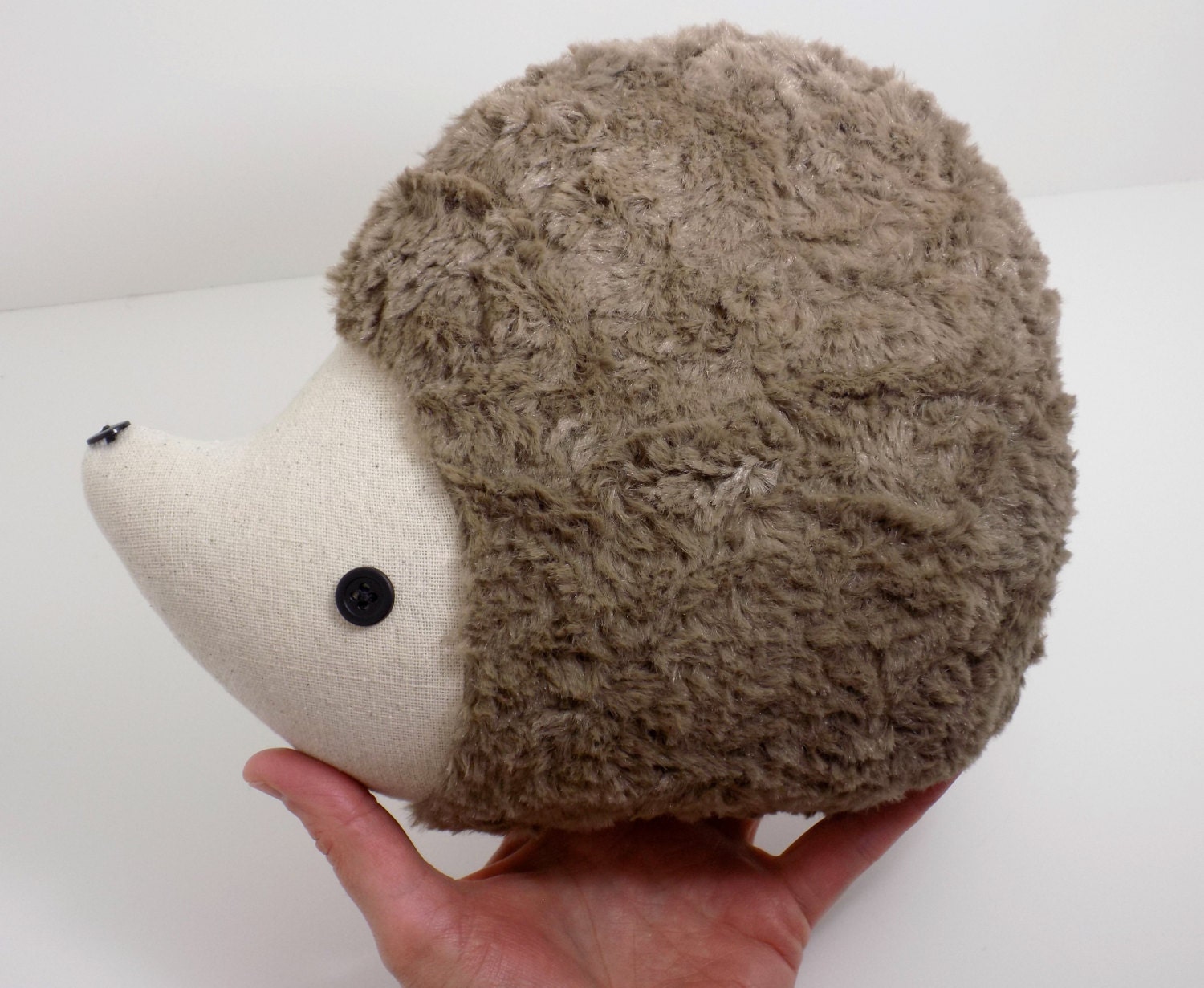 Hedgehog Pillow Plush in Tan Hedgehog Stuffed Animal Toy Etsy
