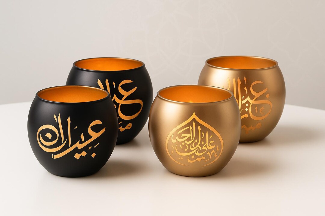 Candle Holder With Arabic Calligraphy – Islamic Ramadan and Eid Gift ...