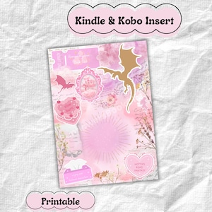 Fantasy Kindle & Kobo Insert: Book Dragon Romantasy Art (Digital Download)