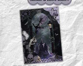 Insert pour Kindle et Kobo esthétique Dark Witch | Conception de liseuse Dark Fantasy (téléchargement numérique)