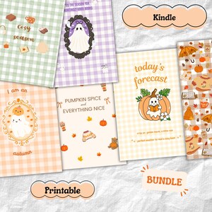 Autumn Kindle Insert Bundle | Fall & Halloween Inserts | Cozy Autumn Kindle | Spooky Kindle Aesthetic | Digital Download | Bookish Gift
