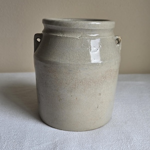 Antique Stoneware Crock Pottery Storage Butter Churn 6&quot;