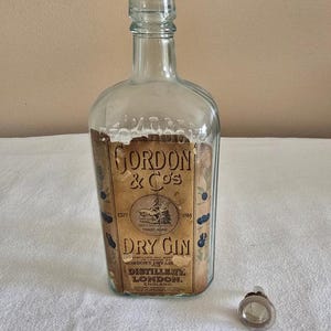 Antique Gordon's London Dry Gin Bottle - Etsy