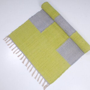 Esterilla de yoga de algodón, esterilla de yoga ecológica, esterilla de fitness tejida a mano, alfombra de yoga antideslizante, esterilla de ejercicio sostenible, equipo de yoga natural