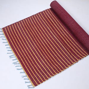 Esterilla de yoga de algodón orgánico para meditación, tejida a mano, ideal para oración, fitness, pilates y entrenamiento, 2 x 6 pies