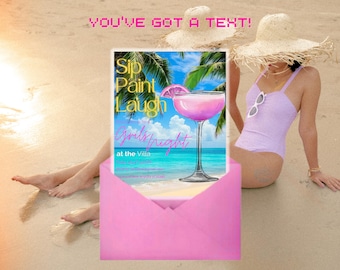 Love Island Themed Girls' Night Digital Invitation