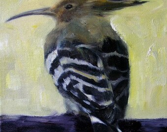 Good Morning-Hopee bird 8x10 Oil Painting , Holiday gift