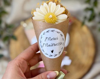 Gracias profesor/a | Regalos para profesores | Flor perfumada de agradecimiento | Idea de regalo escolar | Profesor/a | Vela de flores | Vela de regalo | Vela de agradecimiento