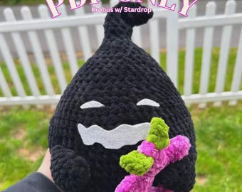 Krobus Holding a Stardrop Crochet Pattern – Stardew Valley Inspired Amigurumi | Cute Plushie PDF Pattern for Cozy Gamers & Crafters