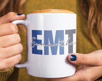 Gepersonaliseerde EMT-mok, aangepast EMT-cadeau, First Responder-cadeau, paramedicusbeker