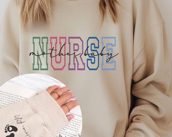 Sudadera personalizada para madre y enfermera, camiseta de manga larga personalizada para enfermera posparto, enfermera obstétrica, regalo para madre y enfermera.