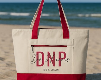 Personalized DNP Tote Bag, Doctor of Nursing Practice Bag, Nurse Practitioner Graduation Gifts, DNP gifts, Future Nursr Dr Gift, DNP grad