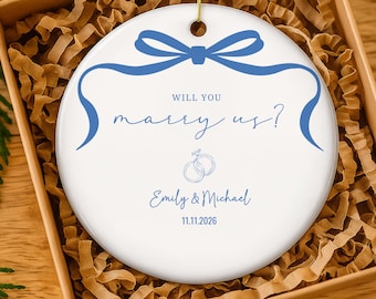 Custom Officiant Proposal Ornament, Gift for an Officiant, Will You Marry Us Ornament, Will You Be Our Officiant