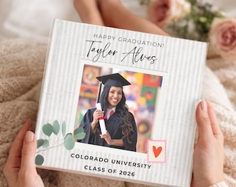 Personalized Polaroid Graduation Guestbook, Custom Guest Book, Graduation Scrapbook, Graduate Photo Guest Book Album, Book to Sign