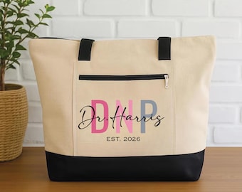 Personalized DNP Tote Bag, Doctor of Nursing Practice Bag, Nurse Practitioner Graduation Gifts, DNP gifts, Future Nursr Dr Gift, DNP grad