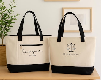 Personalisierte Anwaltstasche, Geschenk zum Jura-Abschluss, Accessoire für Juristen