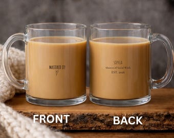 Personalized Graduation Mug, Mastered It, Masters Degree Graduation Gift, Masters Graduation Gifts, Masters Graduation Gifts for Her