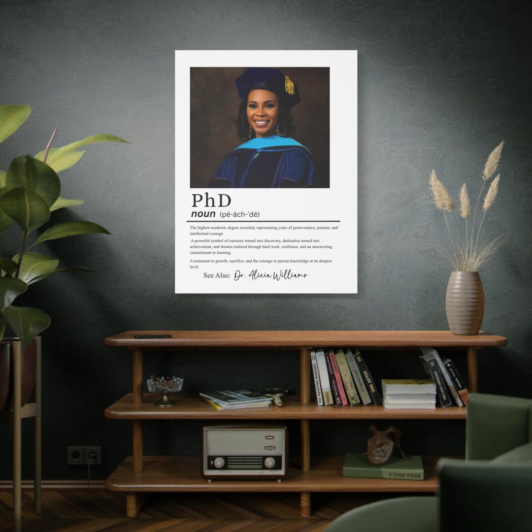 Personalized Phd Canvas Wall Art, Phd Graduation Gifts, Doctorate Gift ...