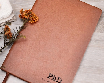 Personalized PhD Journal Leather, PHD Graduation Gifts, Doctor Graduation Gift for Her, Doctorate Graduation Gift, PhD Gifts for Her