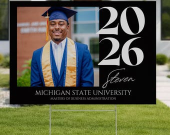 Personalized Graduation Yard Sign, Graduation Yard Sign 2026, College Yard Sign, Senior 2026, Class of 2026, Congrats Grad