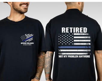 Personalized Police Retirement Shirt, Police Retirement Gift, State Trooper Retirement, State Trooper Retirement Gifts, Police Retirement