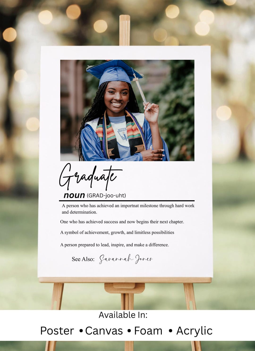 Personalized Graduate Sign, Custom Welcome Graduation Poster ...