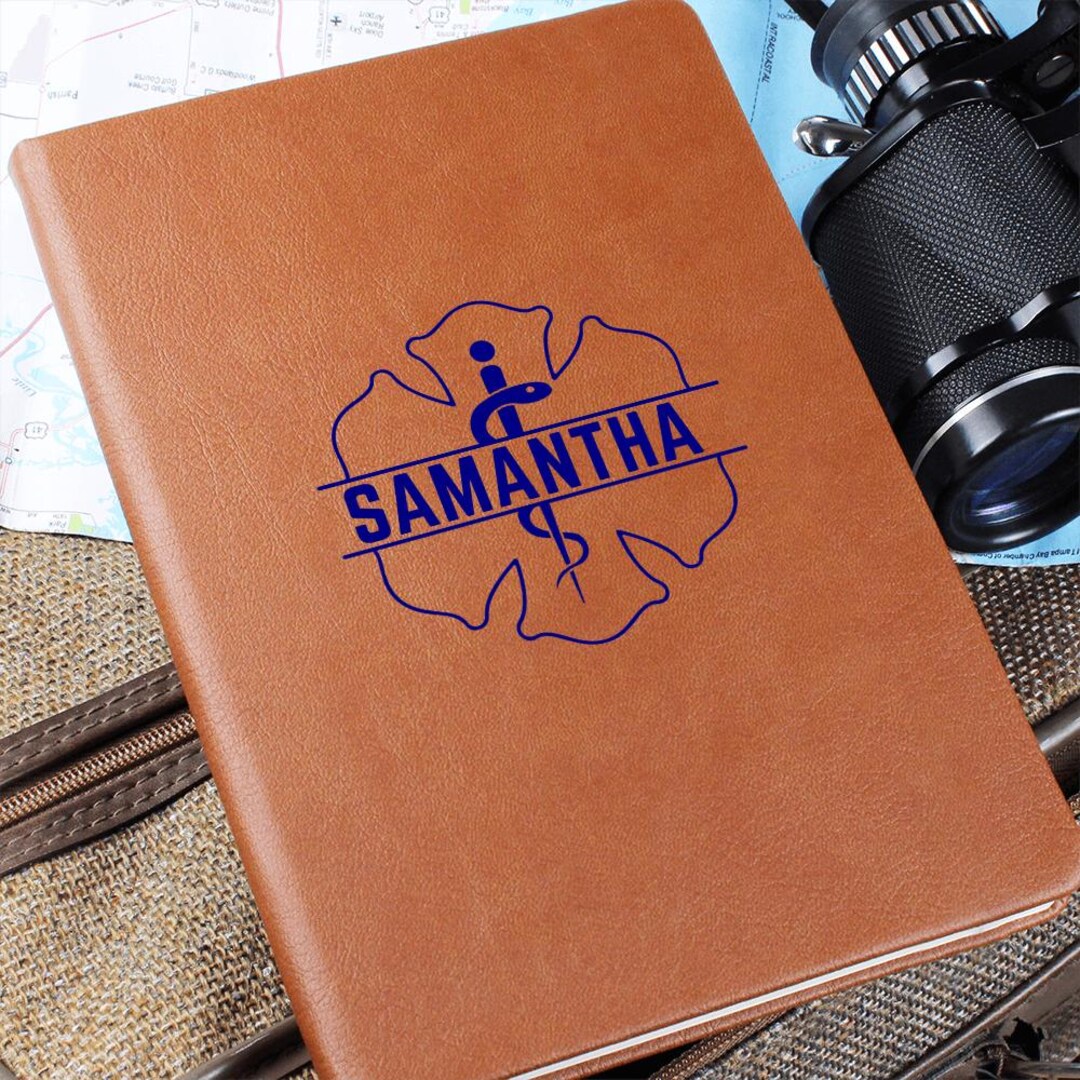 Personalized EMT Leather Journal, Custom EMT Gift, First Responder Gift ...