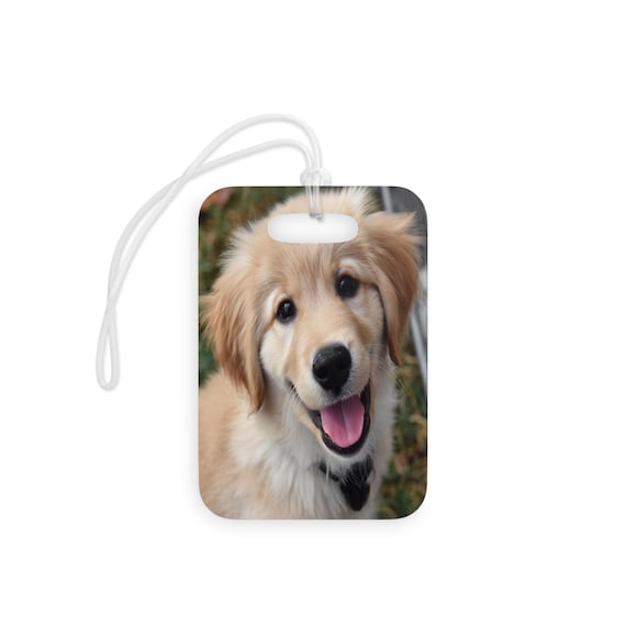 Personalized Dog Luggage Tags, Pet Travel Accessories, Gift for Dog Lovers, Custom Dog Tags, Cute Dog Photo Tags