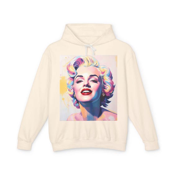 Marilyn Monroe Art Hoodie, Vintage Style Sweatshirt for Fans, Pop Art Apparel, Gift for Retro Lovers, Women's Fashion Top