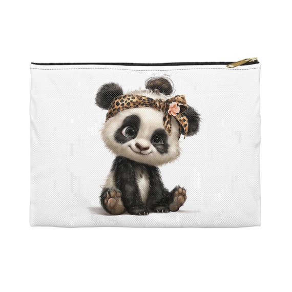 Cute Animal Accessory Pouch - Fun Panda & Raccoon Design, Makeup Bag, Travel Organizer, Animal Lover Gift, Kids Accessories